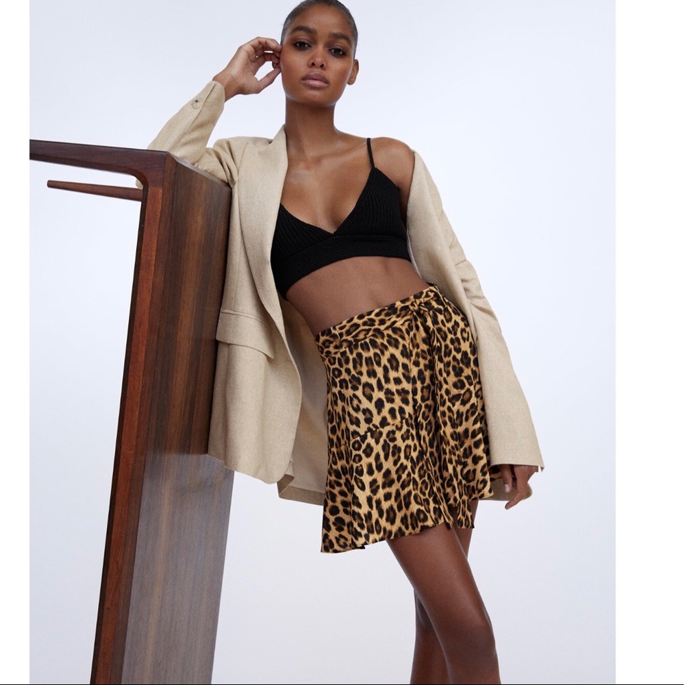 ZARA leopard skort